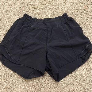 Lululemon size 6, tall, high wasted ,black shorts